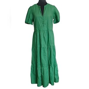 Loft Elegant Green Dress EUC
